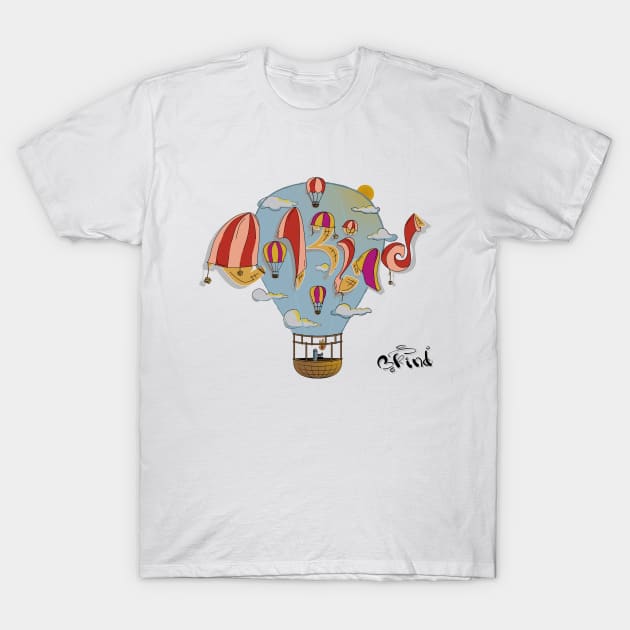 Be Kind Hot-Air-Balloon T-Shirt by NotoriousDesigns